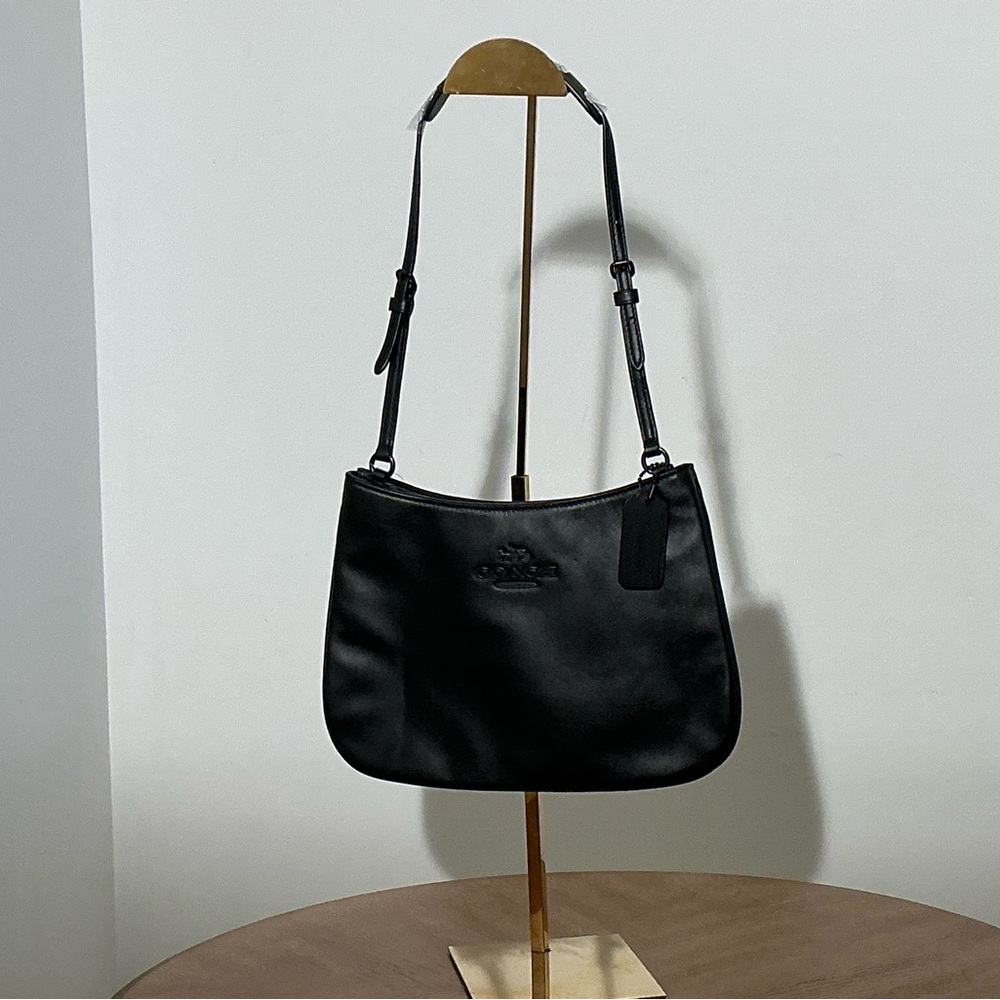 NWT Coach CP101 Penelope Leather Shoulder Bag Black Authentic JIBLK Original - Picture 9 of 12